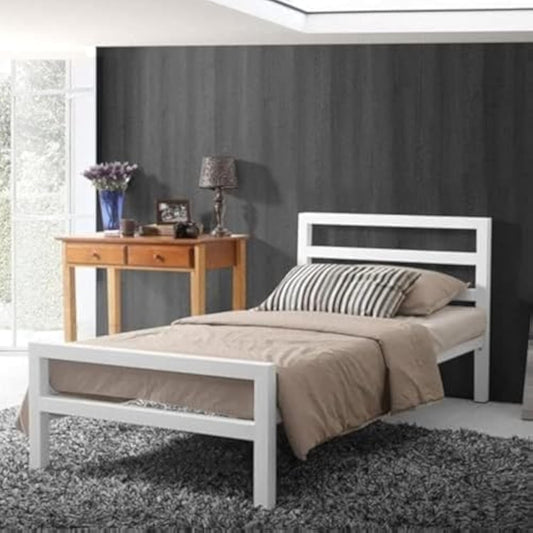 Metal bed 100cm - white