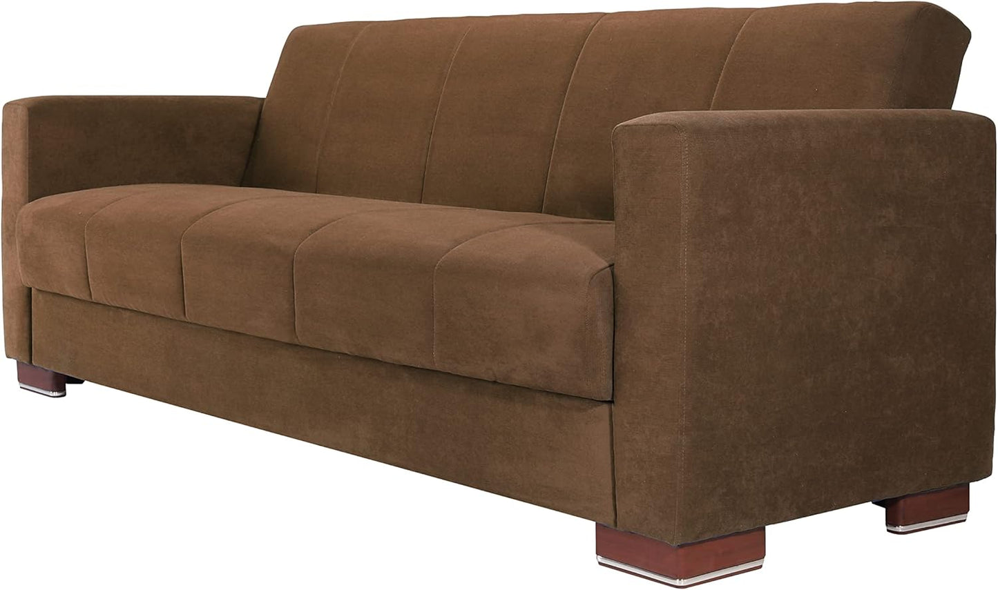 Aldora viola three seater sofa bed-brown
