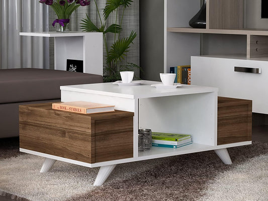Domani coffee table brown*white - c041