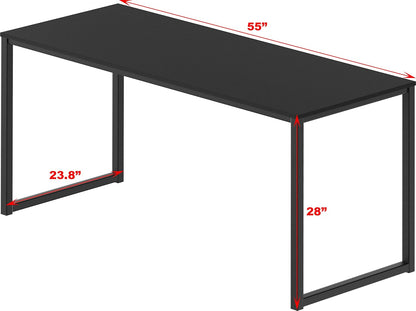 SHW Home Office 55-Inch Computer Desk, Black