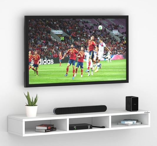 Anikaa James Engineered Wood Wall Mount TV Unit/TV Stand/Wall Set Top Box Stand/TV Cabinet/TV Entertainment Unit (White)(Upto 60 Inch)(D.I.Y)