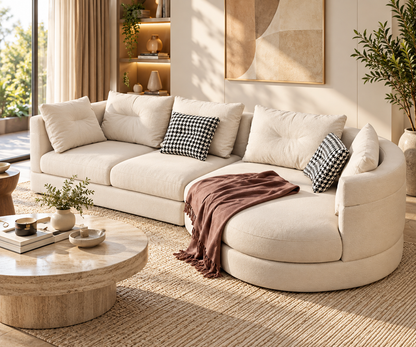 Modern Curved Sectional Sofa