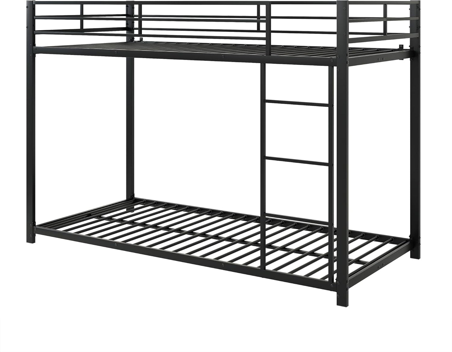 Moimhear Iron Bed, 90 x 200 cm Children's Beds, Bunk Beds, Iron Beds, Iron Bunk Beds in Classic Shape (Black, 90 x 200 cm)