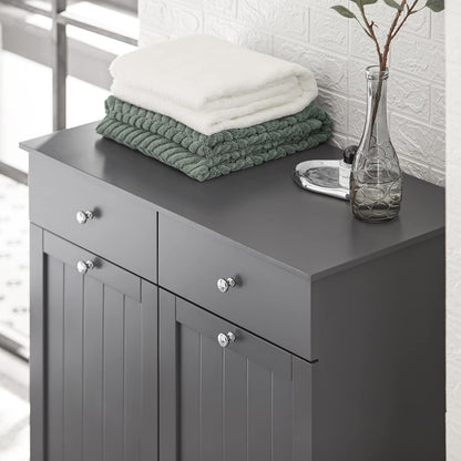 SoBuy BZR33-DG Multifunctional Wardrobe with 2 Baskets and 2 Drawers 78 x 38 x 91 cm, Grey ES