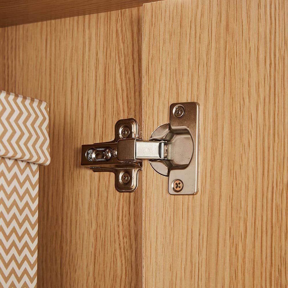 Home Source Stratford Single Door Narrow Wardrobe with Clothes Hanging Rail Storage Shelf Organiser Furniture, Oak, Bedroom Unit