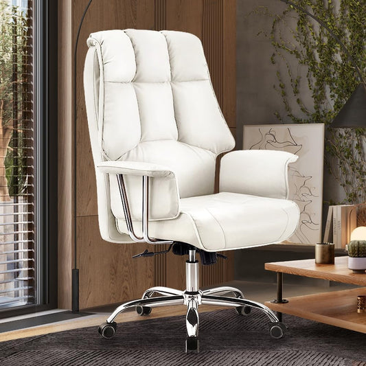 MARQUERO GROUP Premium Leather Heavy Duty Metal Office Chair (Med)