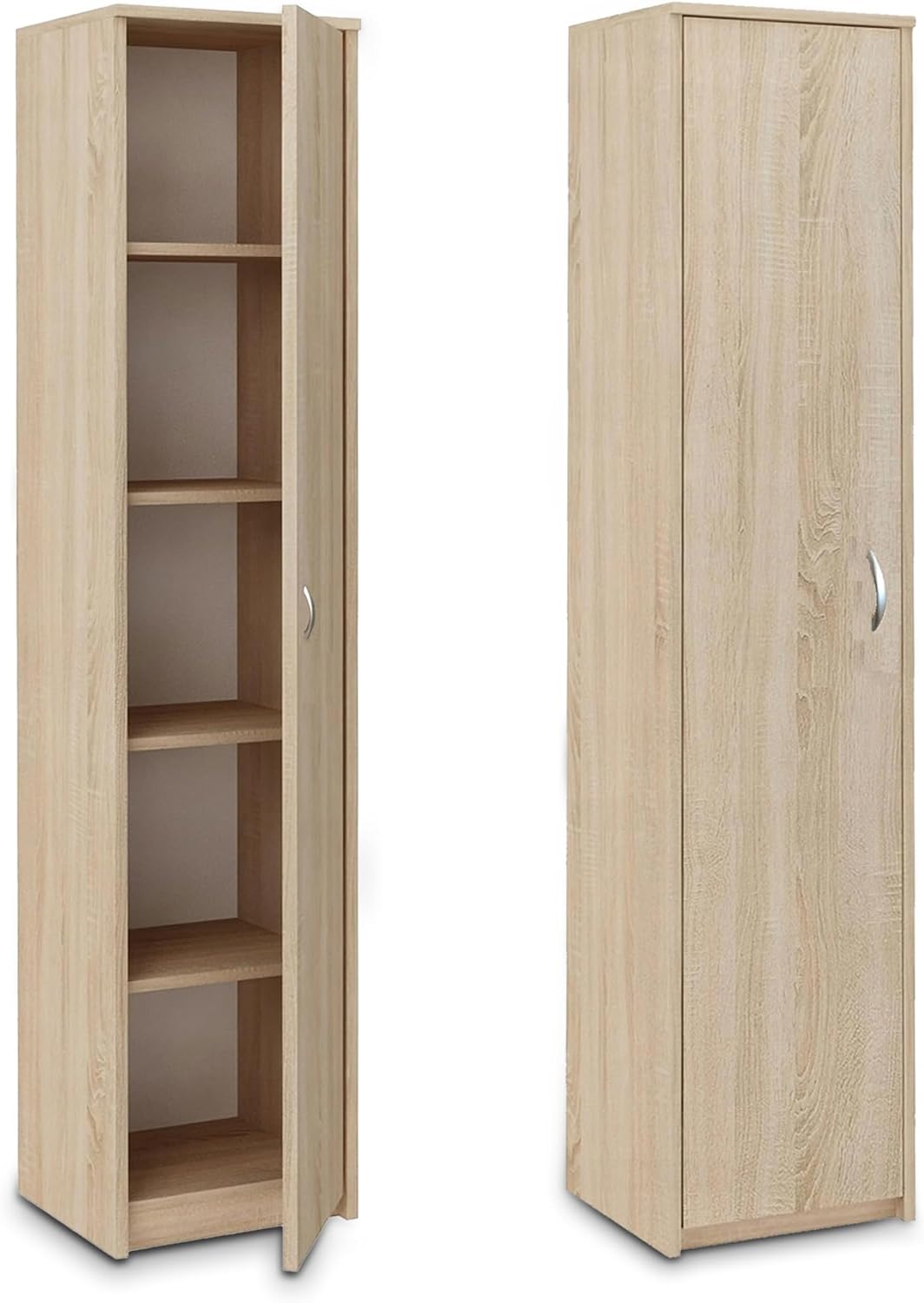 Home Collective BÃ¼cherregal Aktenregal Standregal Raumteiler weiÃŸ mit 5 offenen FÃ¤chern aus MDF Holz | Breite 80 cm