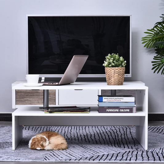 Home gallery 2 tier coffee table with open shelf - white,X-Large,H00487