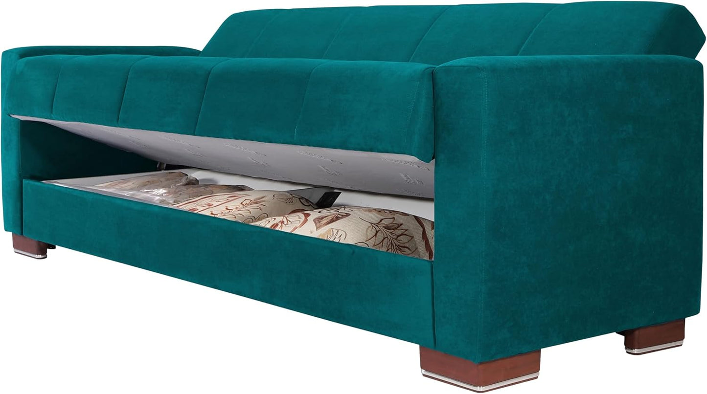 Aldora viola three seater sofa bed-turcoaz