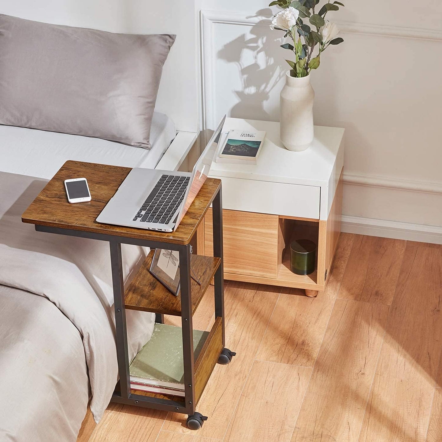 Woodx Side C Table Snack End Tables for Living Room
