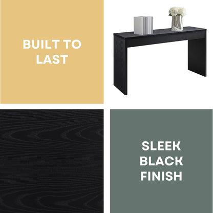 Convenience Concepts Northfield Hall Console Desk Table, 48(L) x 15.5(W) x 28"(H), Black