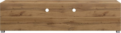DeckUp Plank Uniti Engineered Wood Entertainment Unit and TV Stand (Wotan Oak and White, Matte Finish)