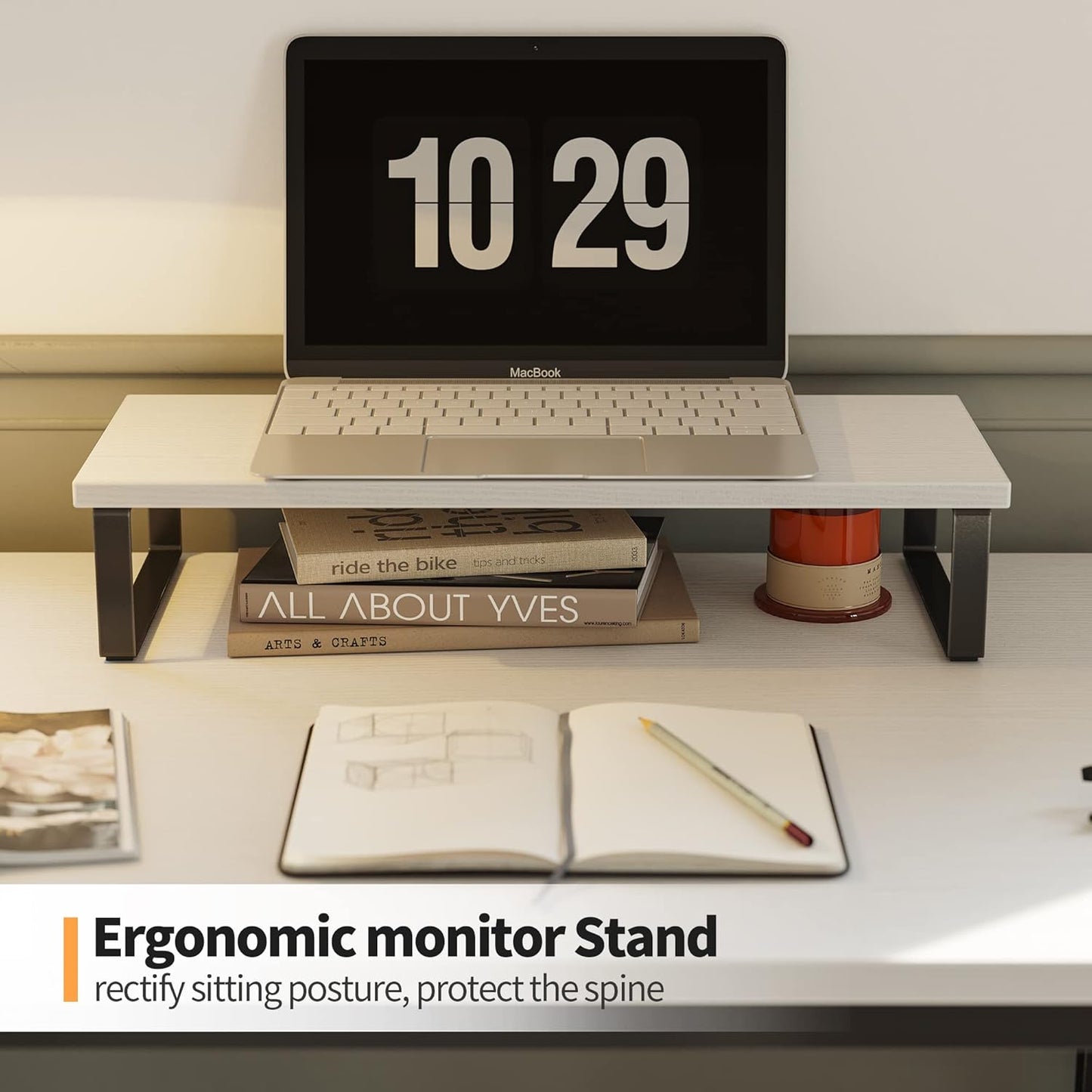 CubiCubi L Shaped Desk White