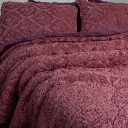Family Bed - Family Bed Spanish Fur Comforter 3Pcs 220x240cm 669