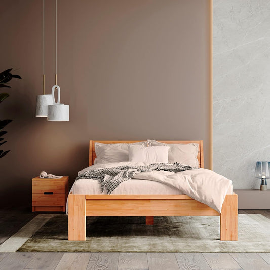 FurniFlex Alice Solid Beech Bed, 160 cm x 200 cm Size
