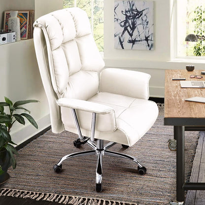 MARQUERO GROUP Premium Leather Heavy Duty Metal Office Chair (Med)