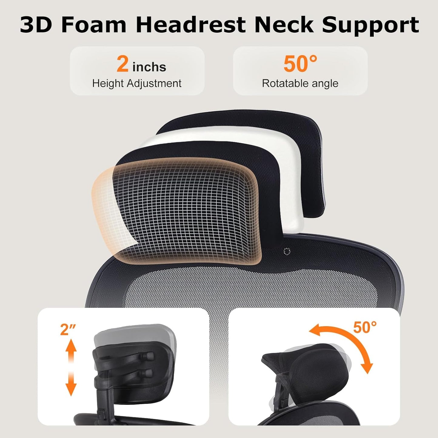 ralex-chair Office Chair Ergonomic Desk Chair Comfort Adjustable Height with Wheels，Lumbar Support Mesh Swivel Computer Home Office Study Task Chair Black