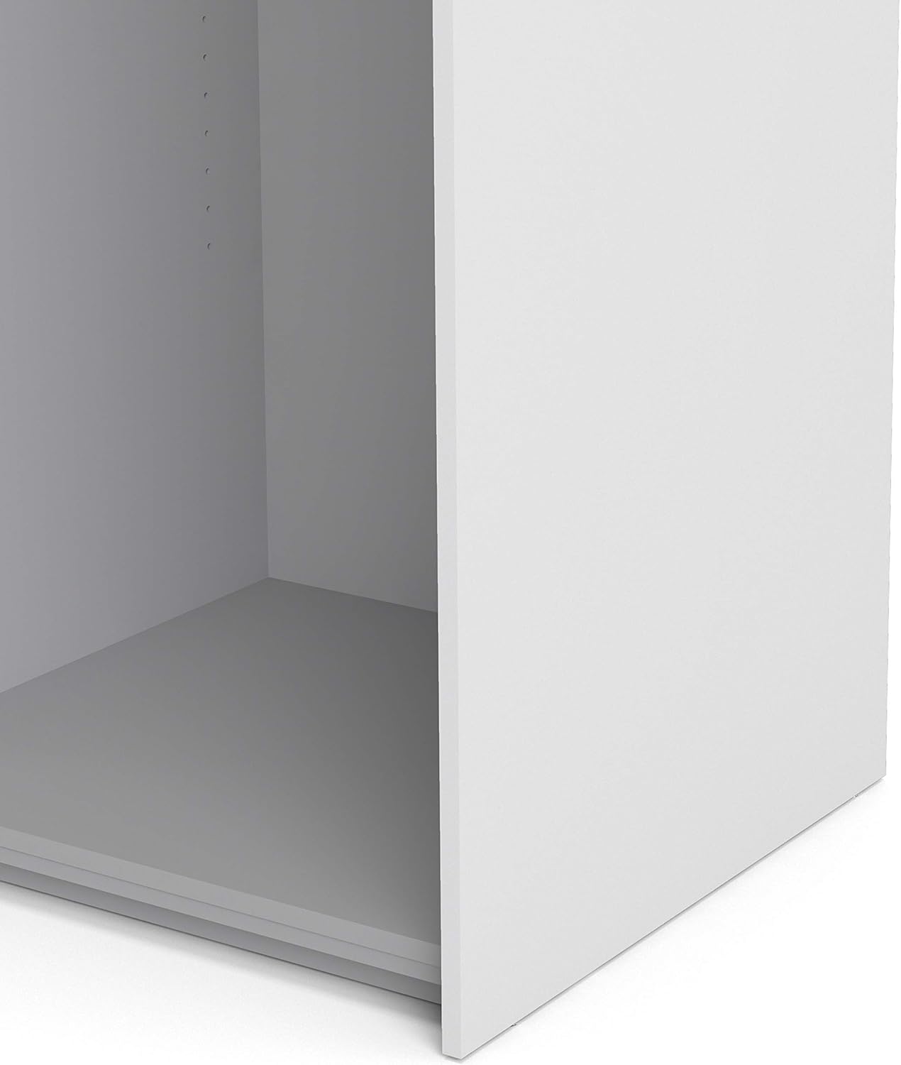 Furniture To Go | Verona Sliding Wardrobe 120cm in White with Oak Doors with 5 Shelves