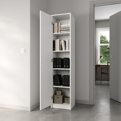 Schrank Mehrzweckschrank Sonoma 40cm Breite 180cm HÃ¶he mit Vier EinlegebÃ¶den schmaler Aktenschrank Organizer Kleiderschrank aus MDF Holz