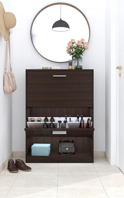 Artistico Shoe Organizer - 3 Levels, 80 cm (W) x 80 cm (D) x 110 cm (H), Brown, Entryway