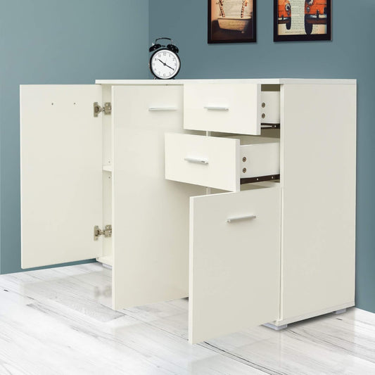 YJGET Mobile File Cabinet with 3 Drawers,Office Cabinet with Lock & Wheels for Storage A4,Letter,File Folders,Wood Storage Filing Cabinet for Home Office,White