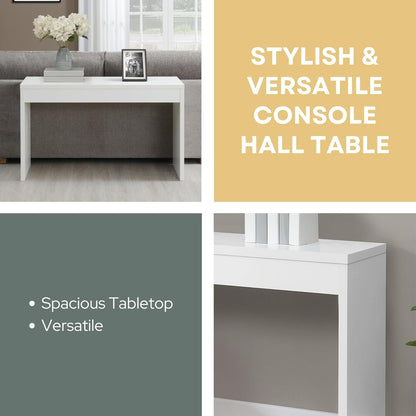 Convenience Concepts Northfield Console Table 48" - Contemporary Desk, Entryway, or Vanity Table for Hallway, Living Room, Office, White