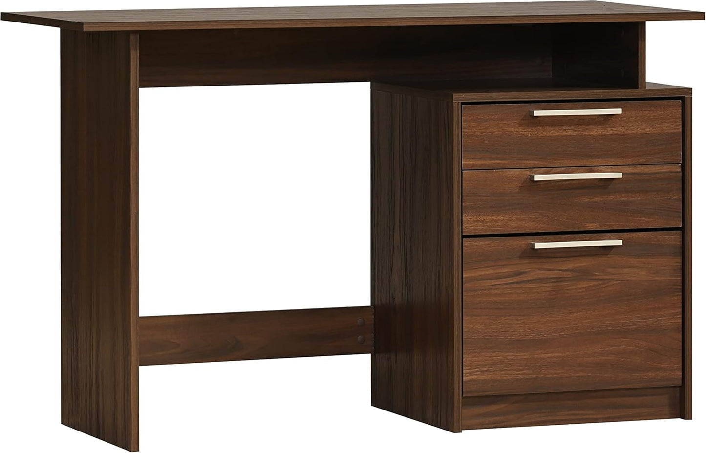 DeckUp Turrano Engineered Wood Study Table and Office Desk (Walnut, Matte Finish)