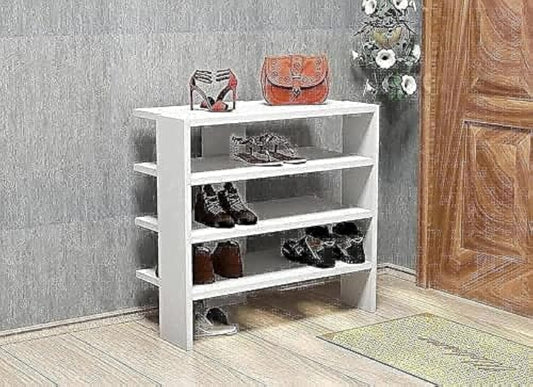 Ifurniture 3 Shelves Modern Shoe Cabinet (White, 2725611874786)