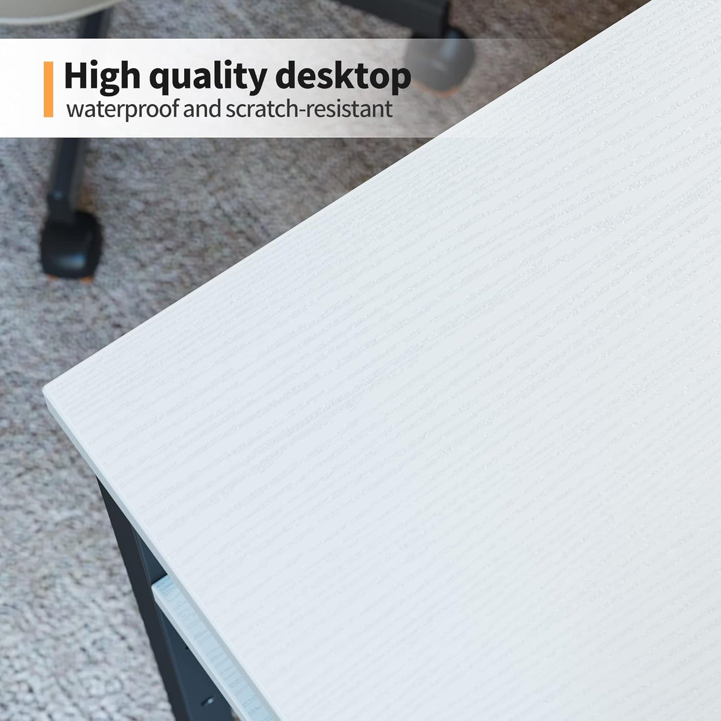 CubiCubi L Shaped Desk White