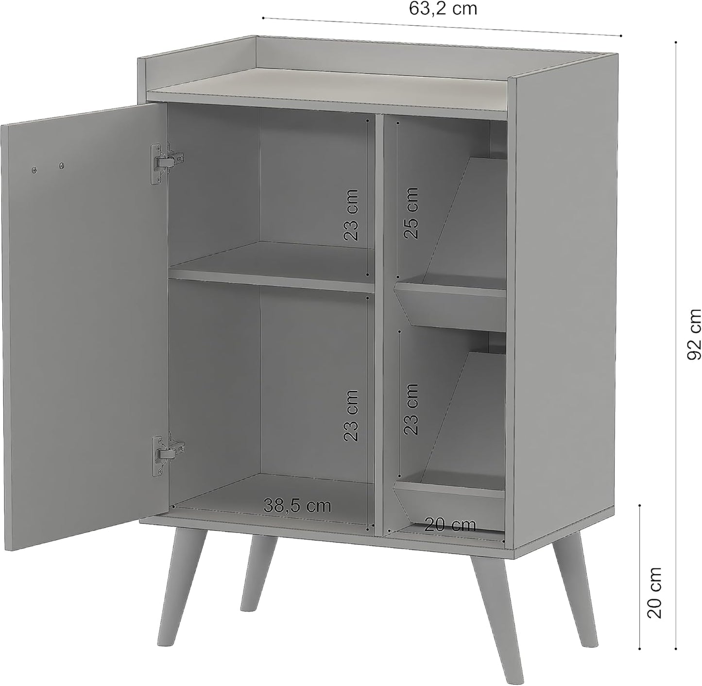 Gaio Marcas e Patentes Cafe Corner Sideboard Buffet Refinement Aurora - White