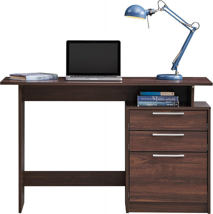 DeckUp Turrano Engineered Wood Study Table and Office Desk (Walnut, Matte Finish)