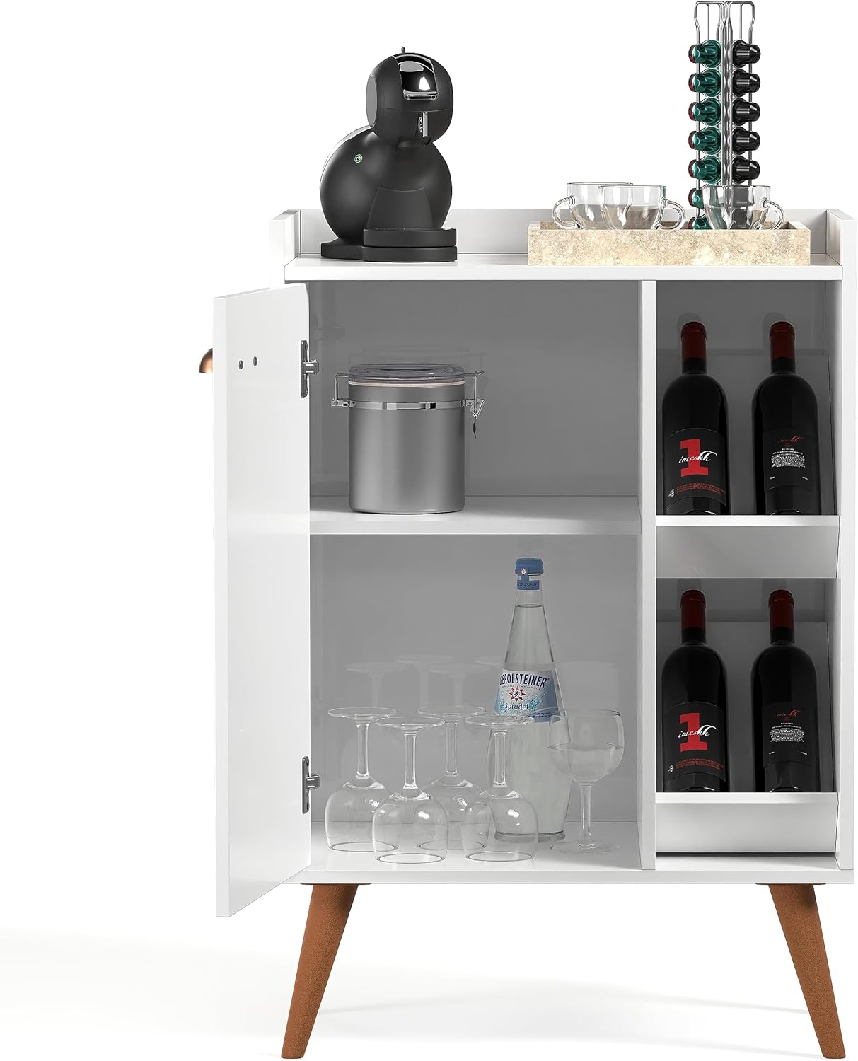 Gaio Marcas e Patentes Cafe Corner Sideboard Buffet Refinement Aurora - White
