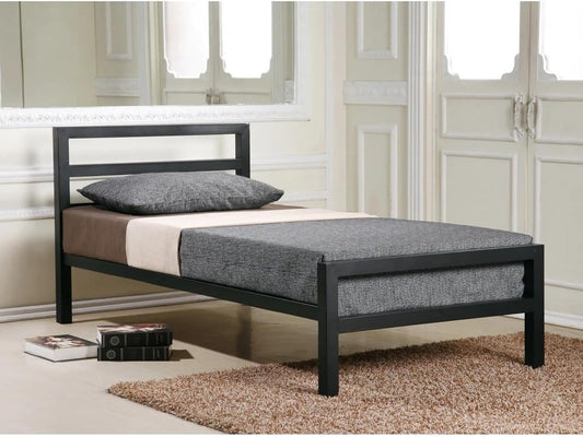 Bed 120cm - Black - Metal