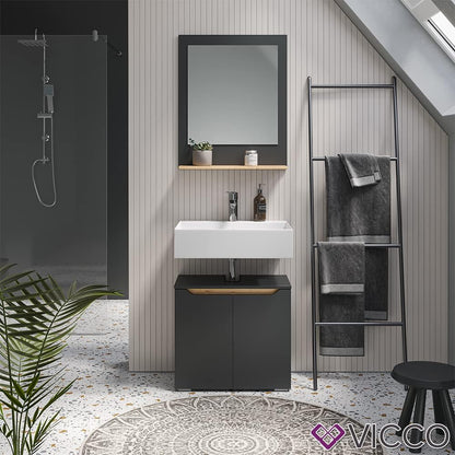 Vicco Fabio Vanity Unit Bathroom Cabinet Anthracite Oak