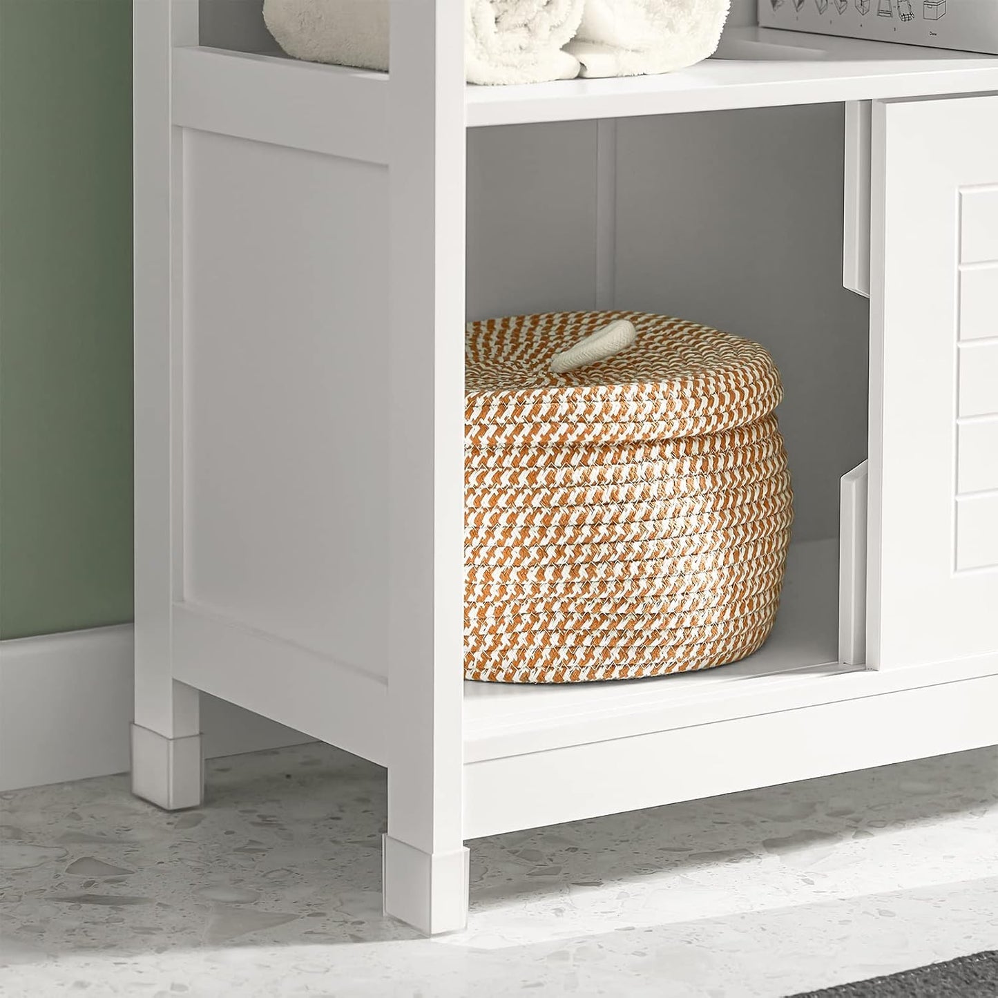 SoBuy® FRG128-W Vanity Unit Bathroom Furniture with Foot Padding White