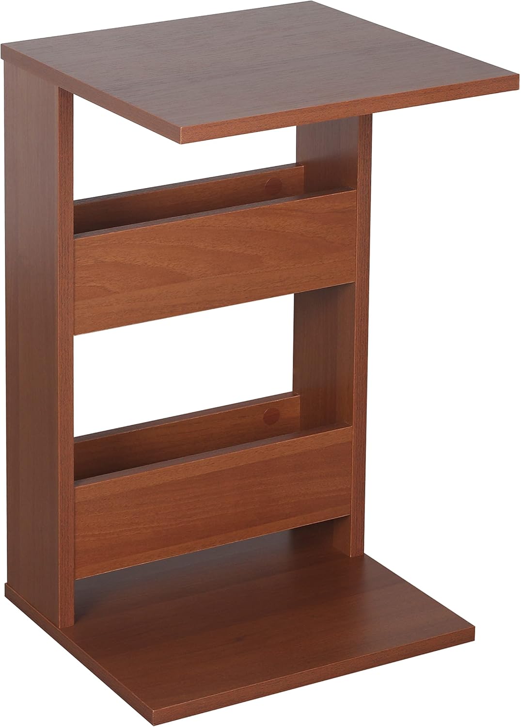 RICOO WM042-ER Small Side Table 35 x 60 x 40 cm C-Shape Oak Rustic Brown