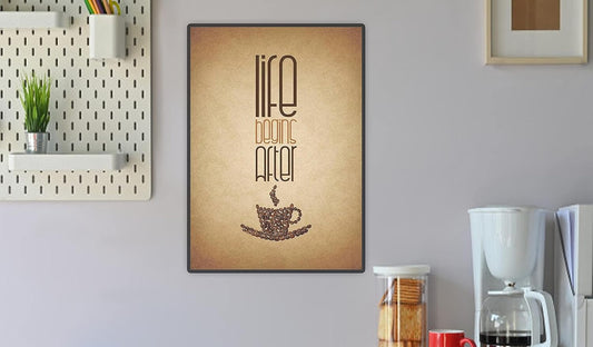 Printed Tableau on wood, ready to be hung for a coffee corner size 20,30, 2725615474821