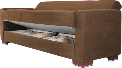 Aldora viola three seater sofa bed-brown