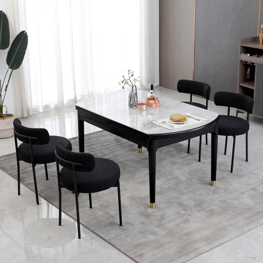 Generic Dining Share and Share for Kitchen Dining Room, Aflastred with all dining share and black legs, Curved with a modern dining chair, Side Share