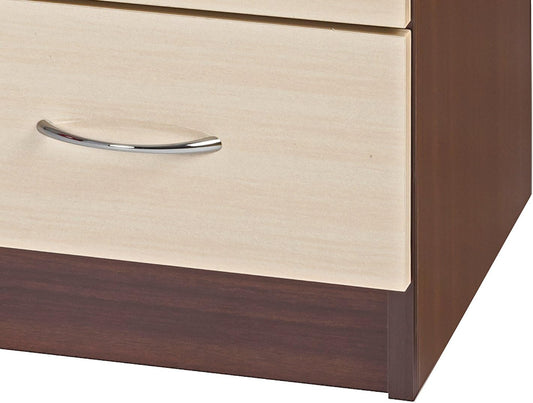 Alpha Supreme Effect Dressing Table, Wood, Crème/Dark Walnut, 72 x 99 x 39.5 cm