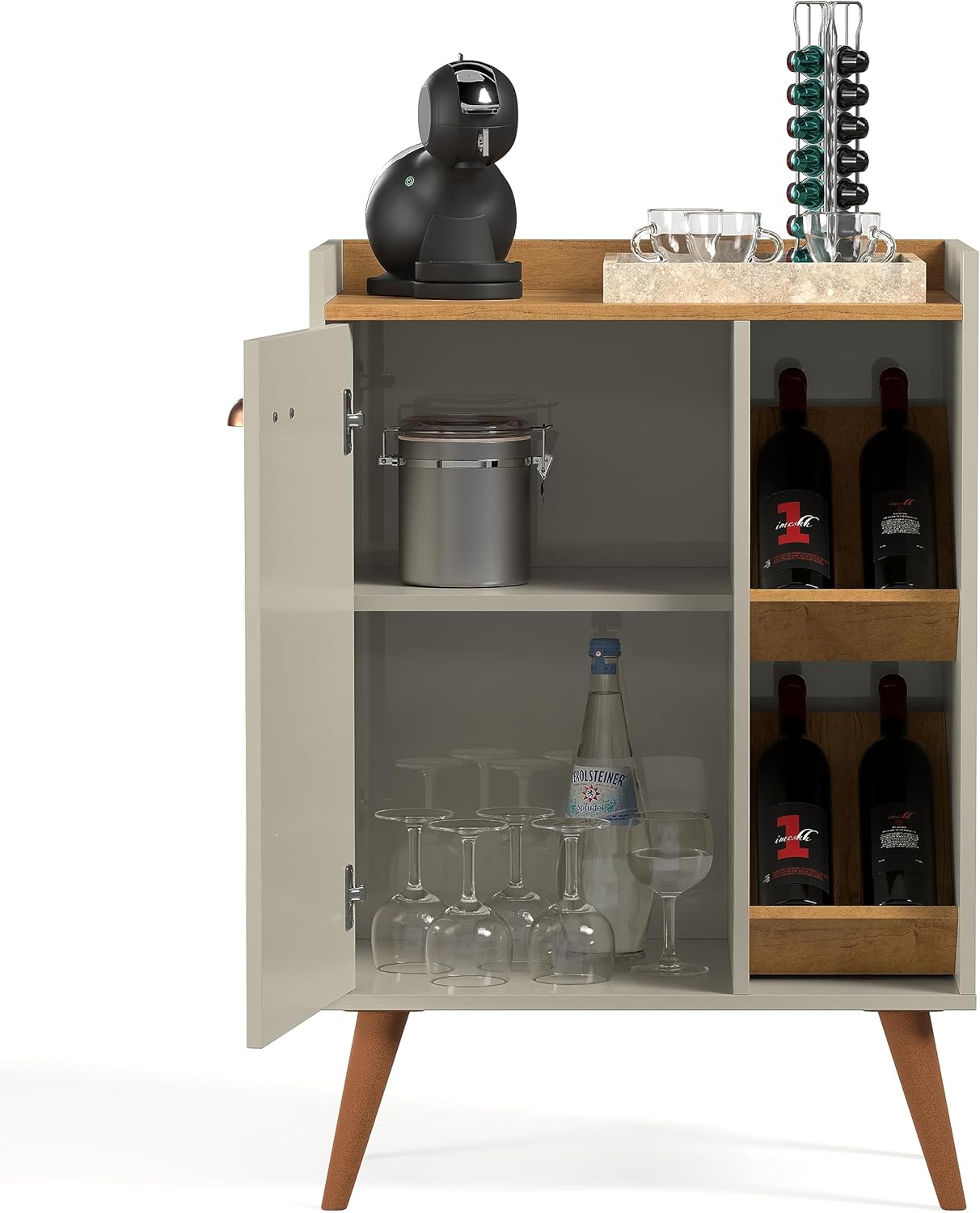 Gaio Marcas e Patentes Buffet Pix counter - Off White/Nature