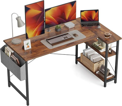 Modern L-Shaped Computer Desk with Storage