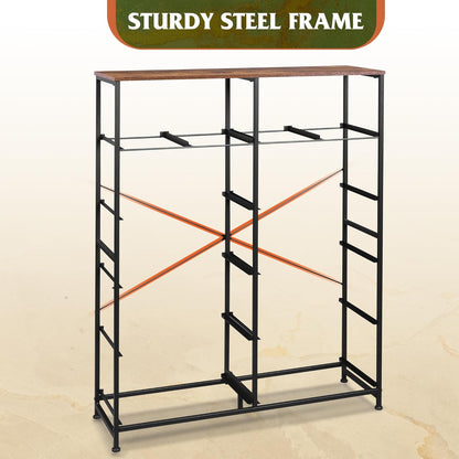 WLIVE Tall Dresser for Bedroom with 12 Drawers, Chests of Drawers, Fabric Dresser for Bedroom, Closet, Fabric Storage Dressers with Drawers, Steel Frame, Rustic Brown Wood Grain Print