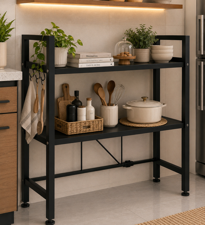Tier Microwave Oven Rack with 3 Hooks