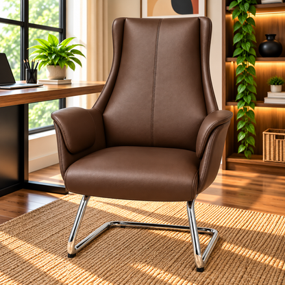 Modern High-Back Padded Visitor Chair