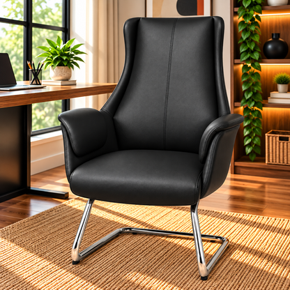 Modern High-Back Padded Visitor Chair