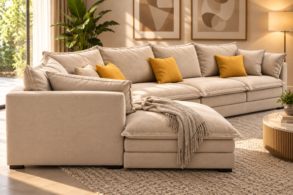 Modern L-Shaped Sectional Sofa