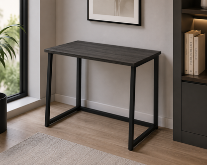 Folding Computer Desk, 31.5 Inch Size, Grey/Black