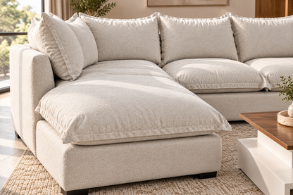 Modern L-Shaped Sectional Sofa with Chaise