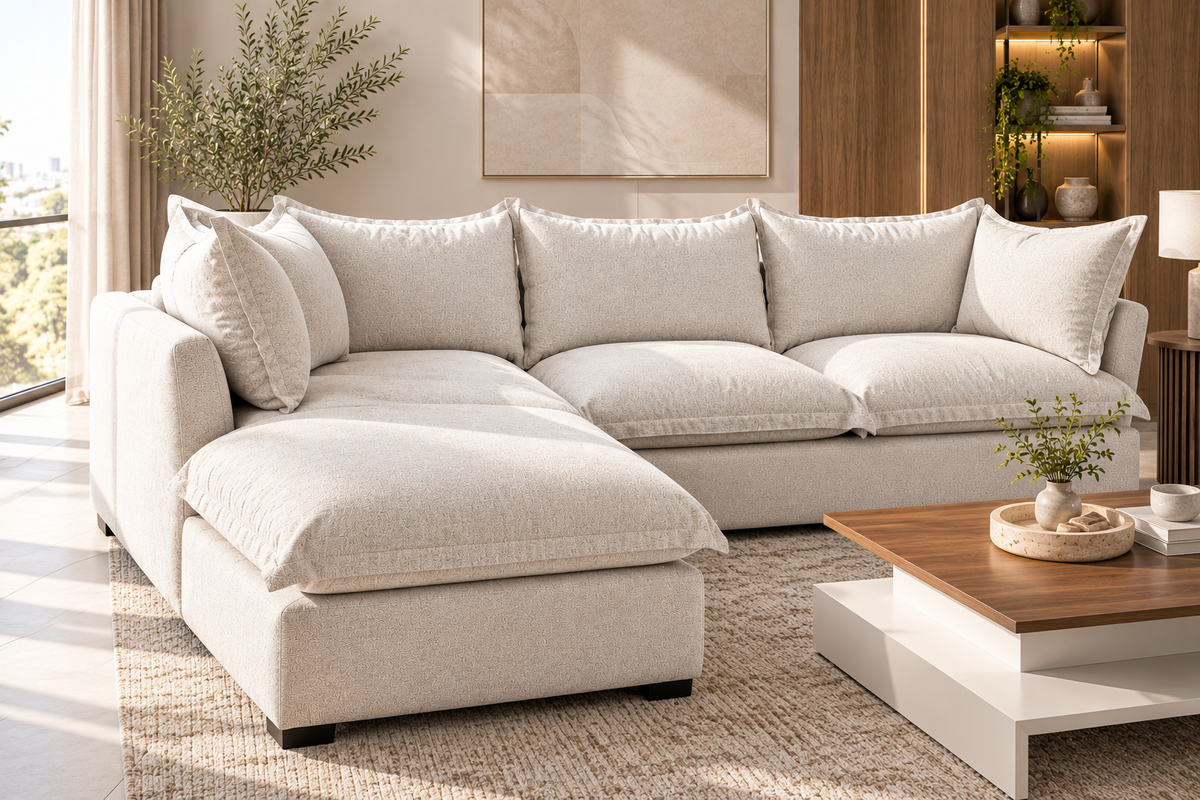 Modern L-Shaped Sectional Sofa with Chaise